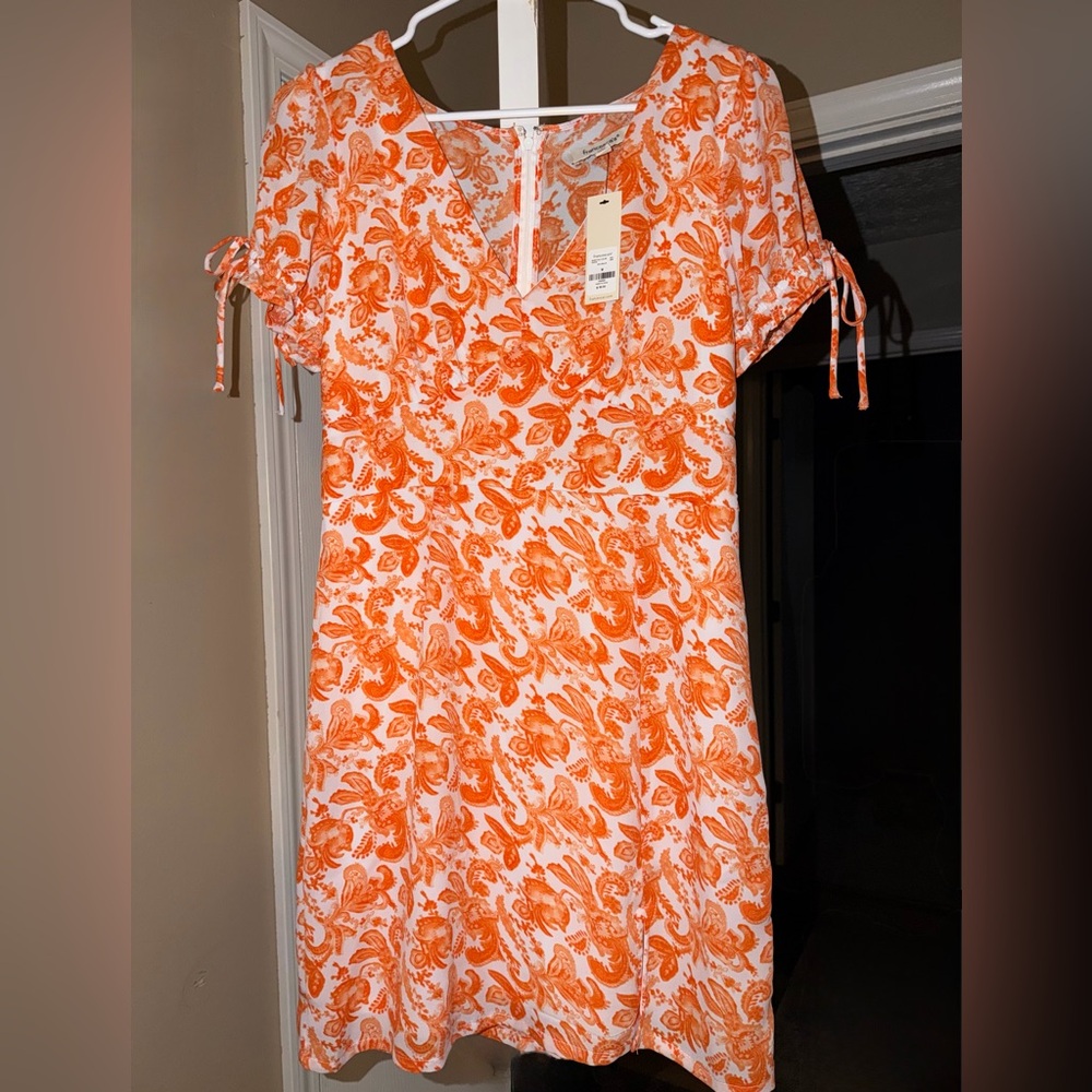 Francesca’s Orange and White Floral Dress
